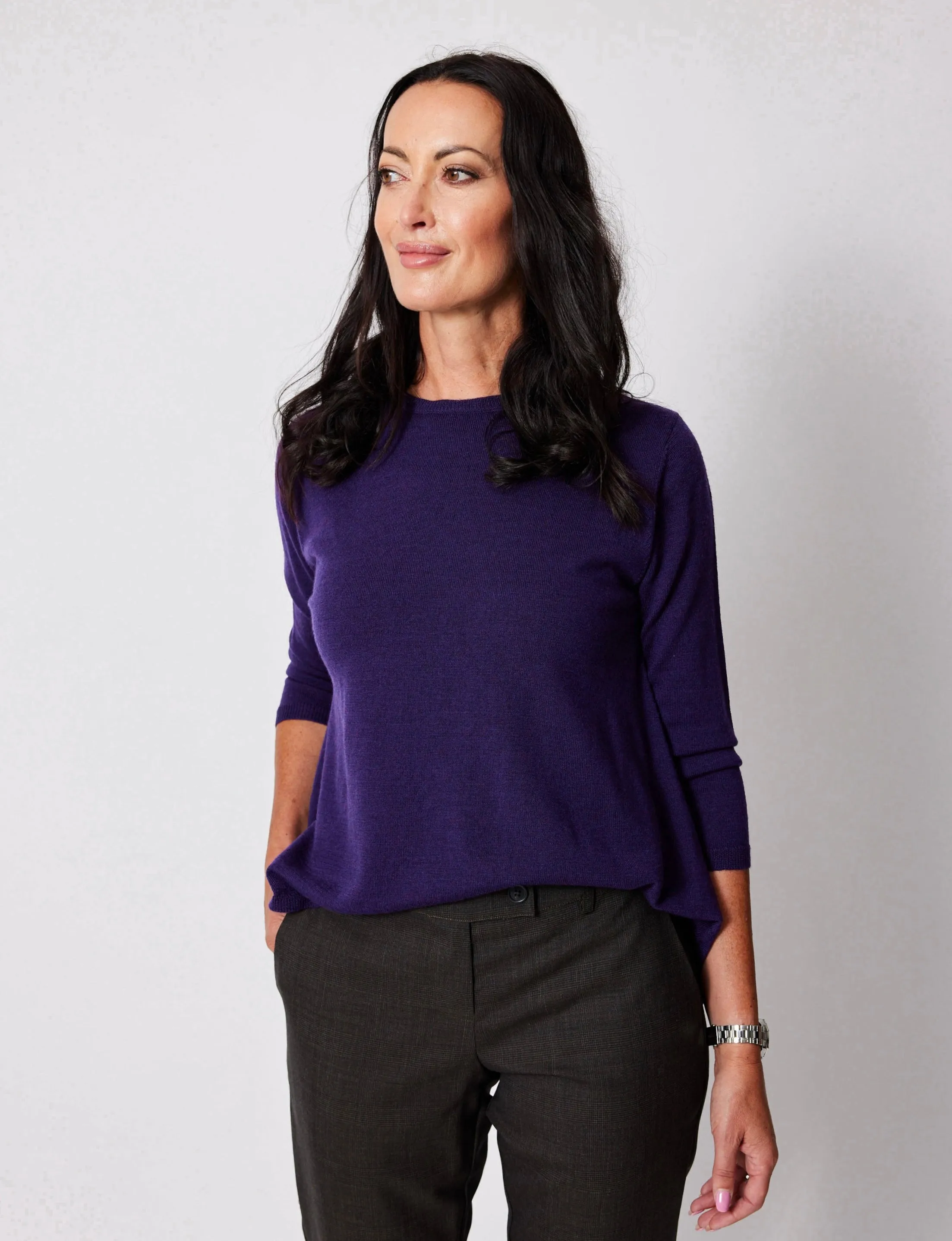 Wellesley Sweater in Amethyst