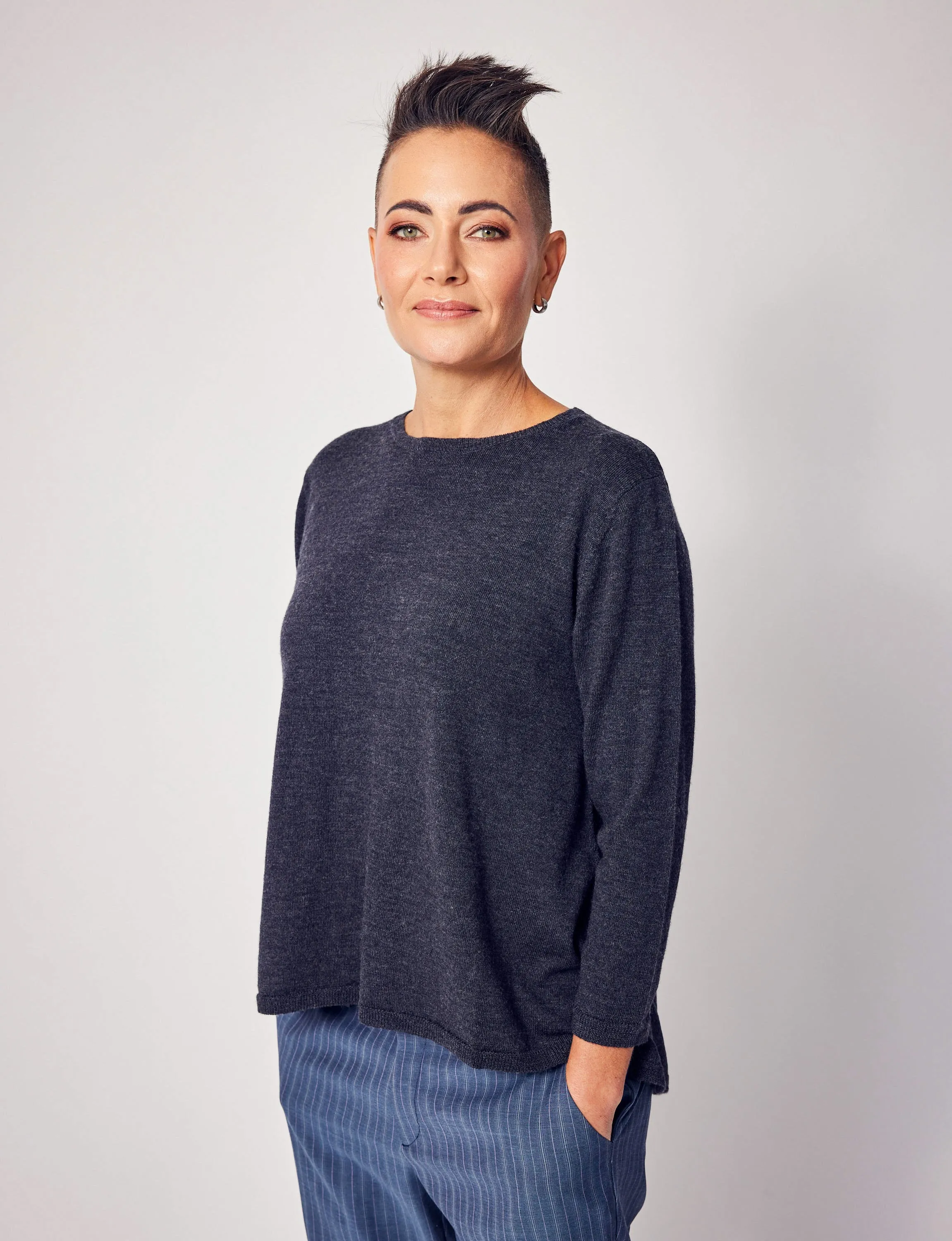Wellesley Sweater in Charcoal