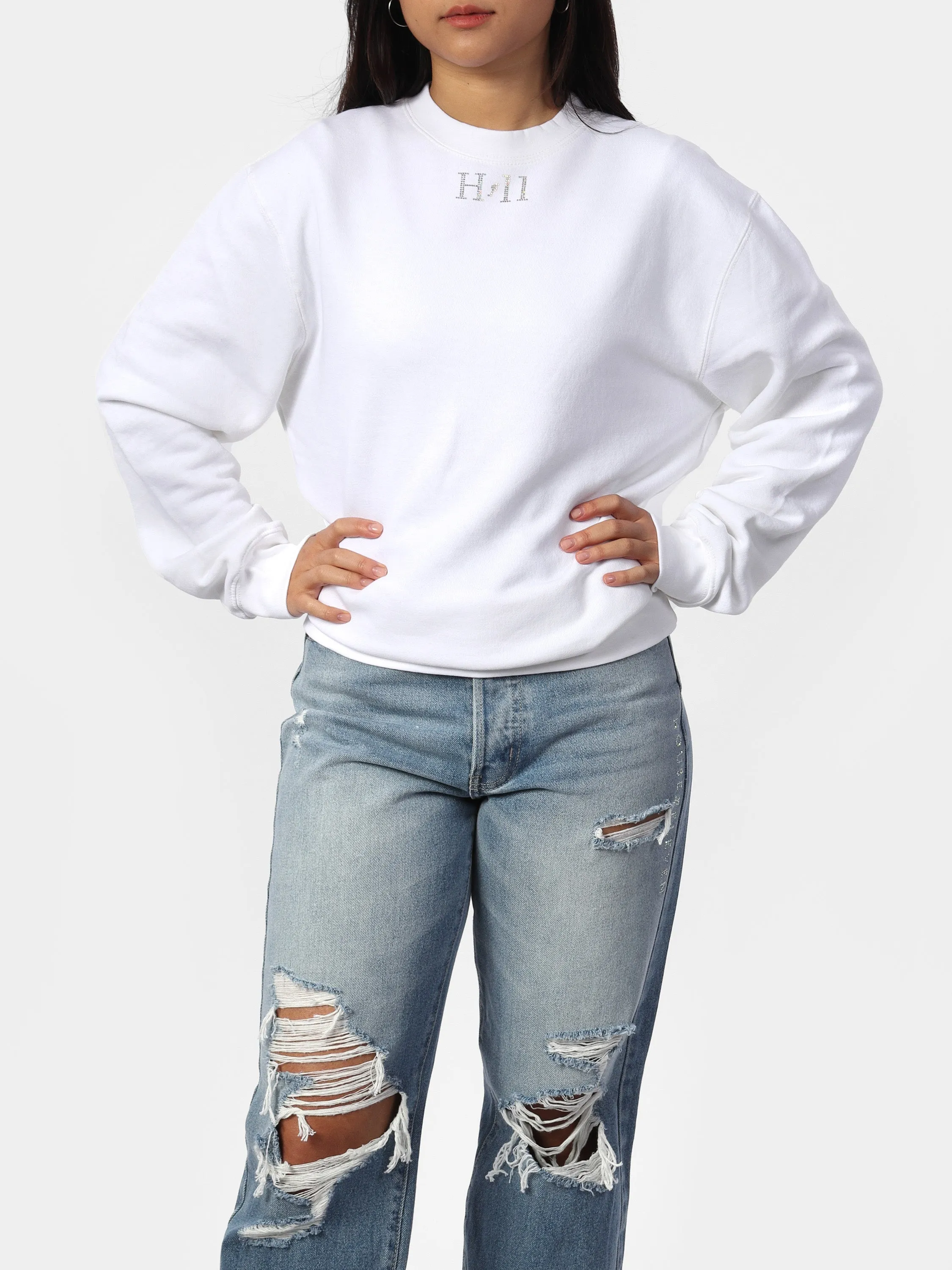 White Sparkle Wings Sweater