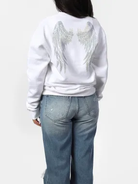 White Sparkle Wings Sweater